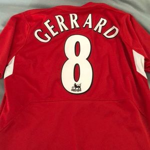 ‘02 Liverpool Jersey with Steven Gerard’s 1st #